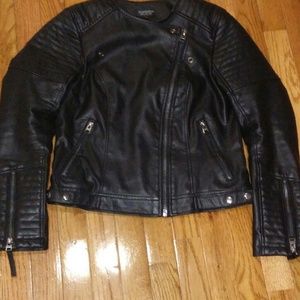 Topshop Nelly Faux Leather Jacket